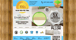 Desktop Screenshot of envirotechmattress.com