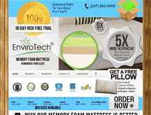 Tablet Screenshot of envirotechmattress.com